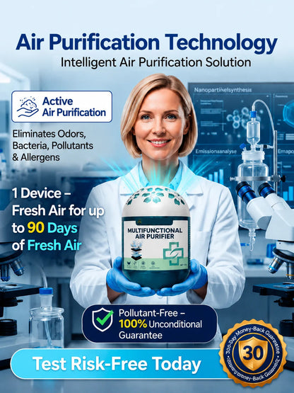 Breathe Cleaner Air in Seconds — Swiss TriSorb™ Air Purifier with 1-Second Deep Clean & 99.99% Purification