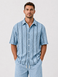 Men’s Breathable Textured Shirt for Easy Summer Style