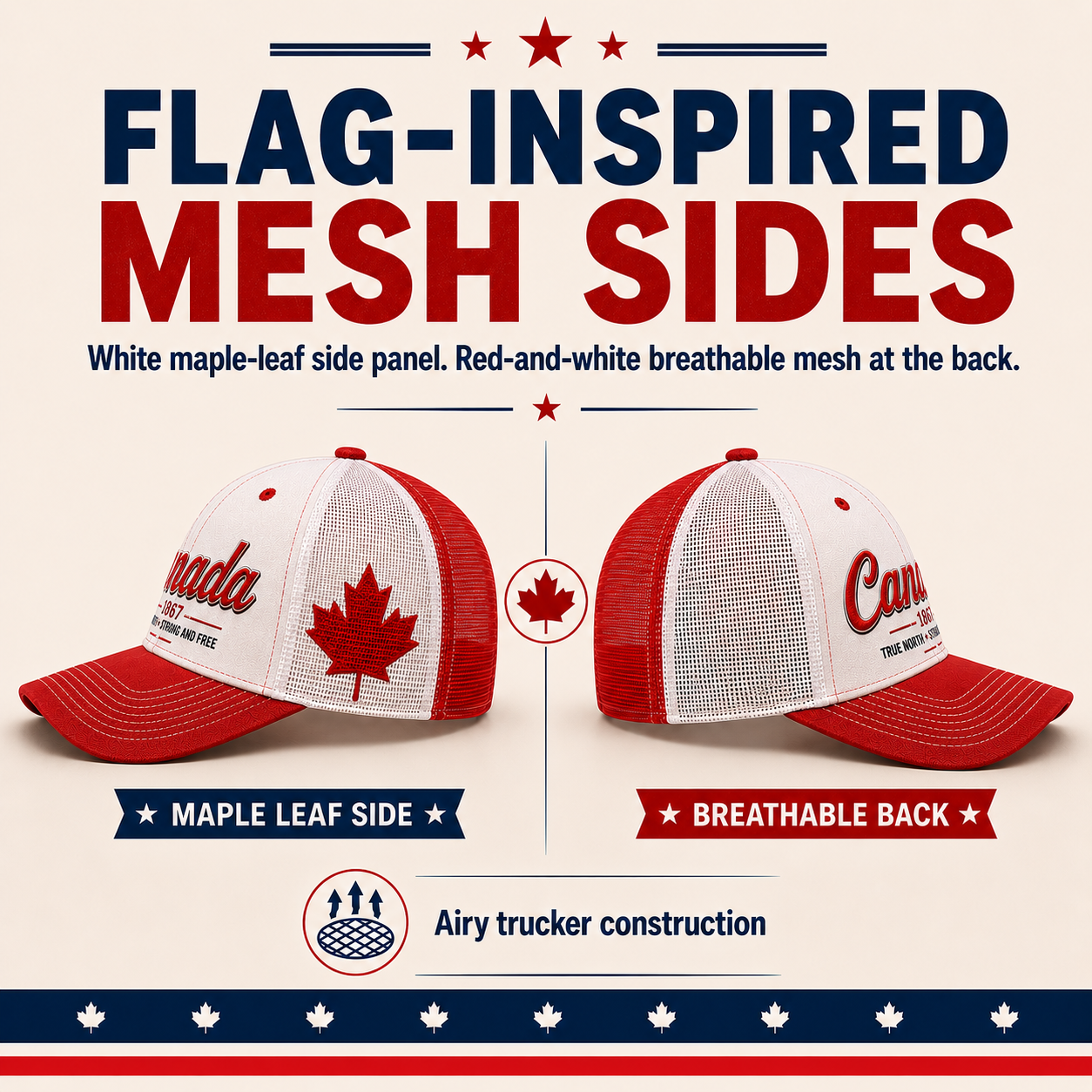 Canada Day Sale - Canada 1867 “True North” Patriotic Trucker Cap