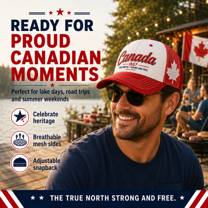 Canada Day Sale - Canada 1867 “True North” Patriotic Trucker Cap
