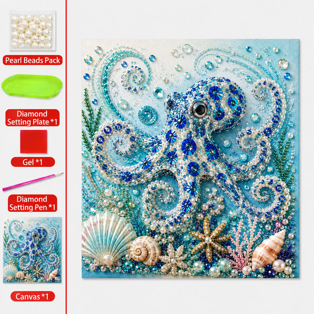 🌊 LAST DAY 49% OFF – Premium 3D Pearl Ocean Wall Art Kit | Luxury Ocean Theme Canvas with Scratch-Resistant Non-Fading Pearl Beads DIY Coastal Decor 🐚✨