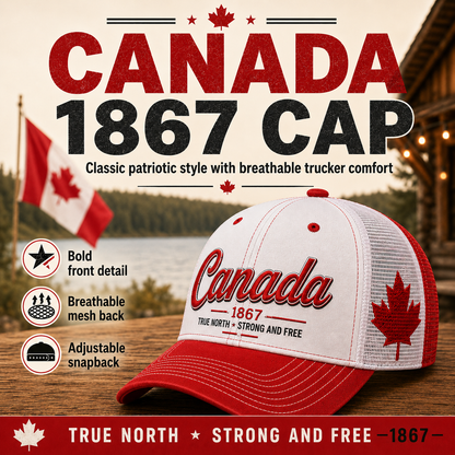 Canada Day Sale - Canada 1867 “True North” Patriotic Trucker Cap