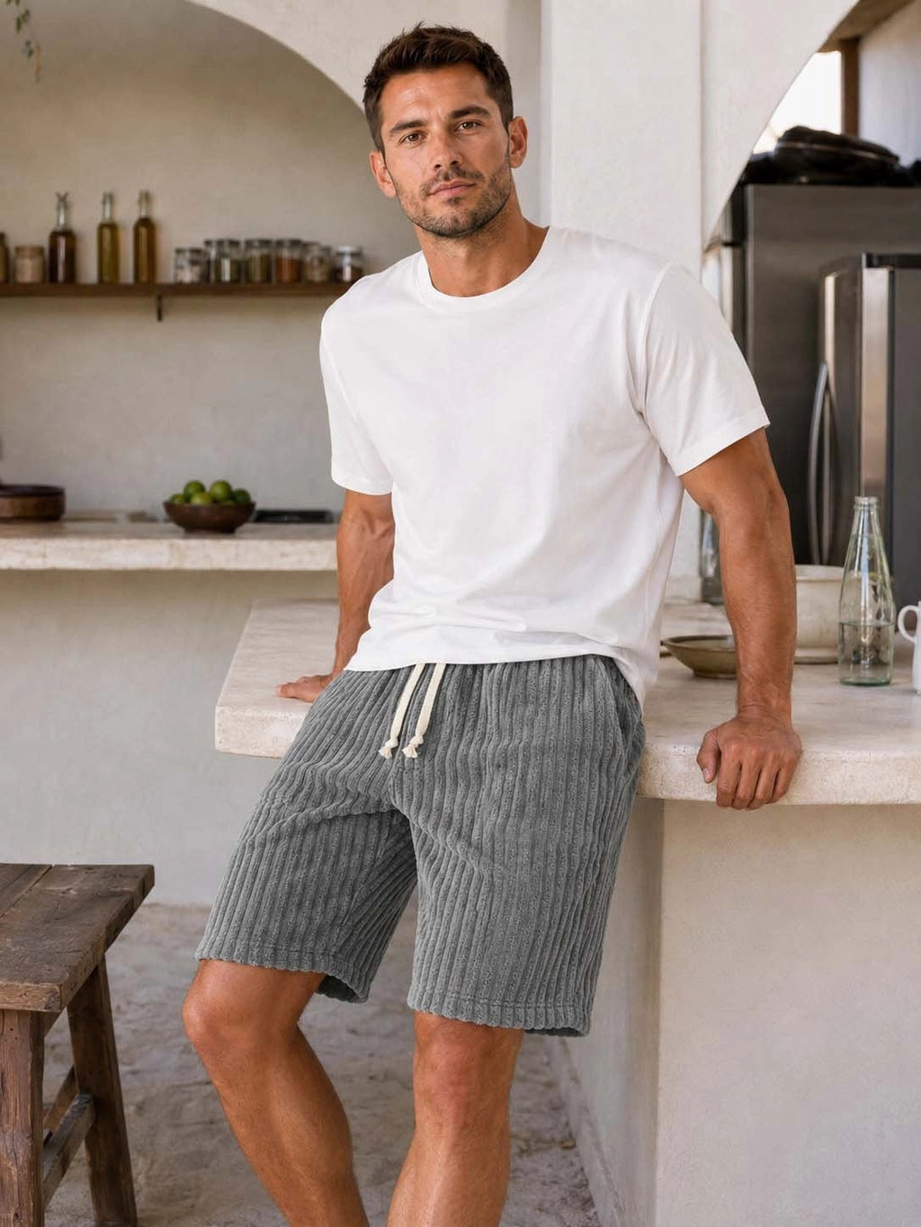 Men’s Corduroy Multi-Pocket Shorts