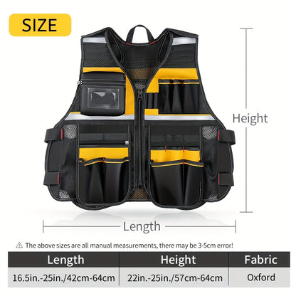 Heavy-Duty Reflective Tool Vest That Keeps Tools Ready and Workers Visible